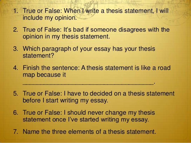 Tips and Examples for Writing Thesis Statements